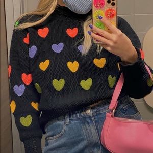 NWT Find me Now the label chunky heart sweater